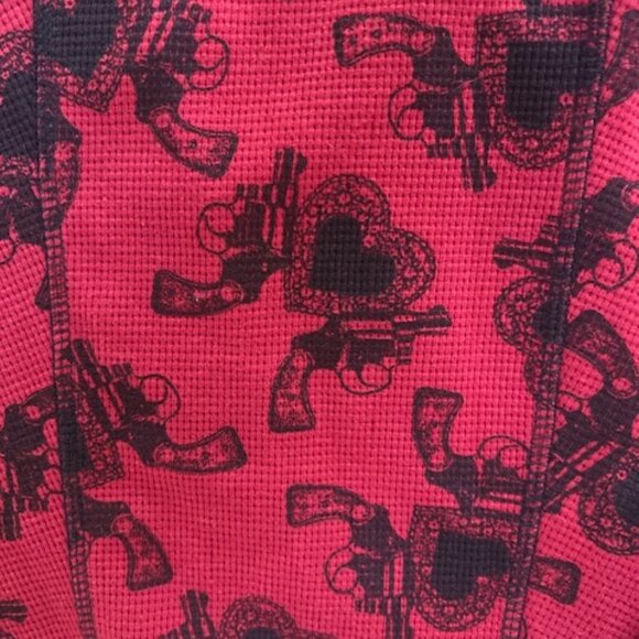 Vintage Betsey Johnson Hearts & Guns Buttons Cardigan/Dress - Picture 8 of 10